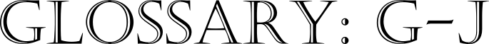 Nomenclator Glossary