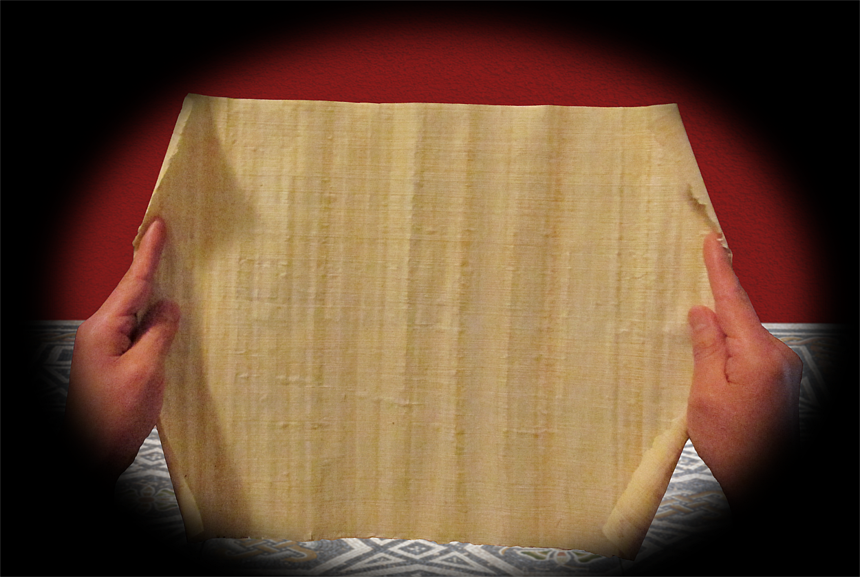 hands holding a scroll